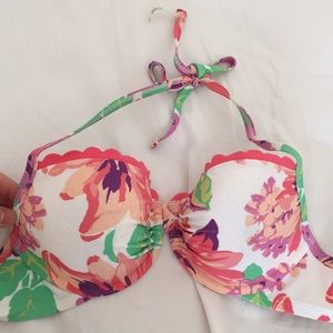Floral bikini top 34B